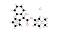 glycopyrronium bromide molecule, structural chemical formula, ball-and-stick model, isolated image antimuscarinics