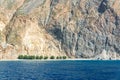 Glyka Nera beach meaning Sweet Water beach near Sfakia, Crete Greece Royalty Free Stock Photo