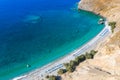 Glyka Nera beach Sweet Water or Fresh Water. View of the remote and famous Sweet Water Beach in south Crete, Greece Royalty Free Stock Photo