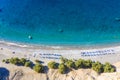 Glyka Nera beach Sweet Water or Fresh Water. View of the remote and famous Sweet Water Beach in south Crete, Greece Royalty Free Stock Photo