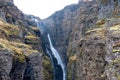 Glymur Waterfall at spring Royalty Free Stock Photo