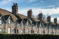 Row of flint houses in Glynde, East Sussex, UK on January 12, 2022 Royalty Free Stock Photo