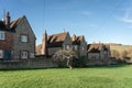 Row of flint houses in Glynde, East Sussex, UK on January 12, 2022 Royalty Free Stock Photo