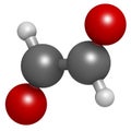 Glyoxal dialdehyde molecule. Present in fermented food and beverages. Many applications in chemical industry