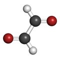 Glyoxal dialdehyde molecule. Present in fermented food and beverages. Many applications in chemical industry