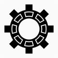 Glyph beautiful clutch plate vector icon