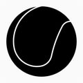 Glyph beautiful tennis ball vector icon