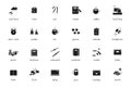 Glyph icon bullet journal study web vector set Royalty Free Stock Photo