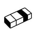glyph icon of eraser representing correction, drawing, and writing tasks Royalty Free Stock Photo
