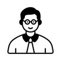glyph icon of teacher portrait, premium vector design Royalty Free Stock Photo