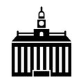 Glyph Independence Hall vector icon