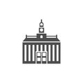 Glyph Independence Hall. vector icon