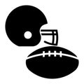 Glyph rugby equipment icon