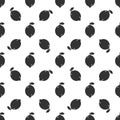 Black lemon seamless pattern background.