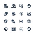 Icons for web, data, personal and other protection and security