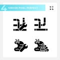 Glyph style plumbing icons collection