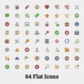 64 Glyph vector icons.