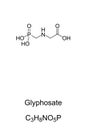 Glyphosate, systemic herbicide and crop desiccant, chemical structure