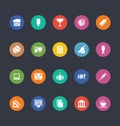 Glyphs Colored Vector Icons 23 Royalty Free Stock Photo