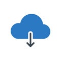 Cloud vector glyph color icon Royalty Free Stock Photo