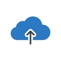 Cloud vector glyph color icon Royalty Free Stock Photo