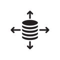 Server vector glyph flat icon Royalty Free Stock Photo