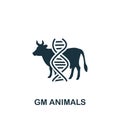 Gm Animals icon. Monochrome simple Bioengineering icon for templates, web design and infographics Royalty Free Stock Photo