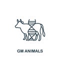 Gm Animals icon. Monochrome simple Bioengineering icon for templates, web design and infographics Royalty Free Stock Photo