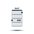 Gm7, Basic Guitar Chord Chart Icon Vector Template Royalty Free Stock Photo