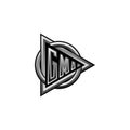 GM Logo Letter Triangle and Circle Rounded