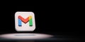 Gmail App Icon Spotlighted on Black Background Royalty Free Stock Photo