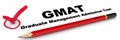 GMAT. Graduate Management Admission Test. The check mark Royalty Free Stock Photo