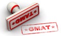 GMAT. Graduate Management Admission Test. Seal and imprint Royalty Free Stock Photo