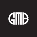 GMB letter logo design on black background. GMB creative initials letter logo concept. GMB letter design Royalty Free Stock Photo