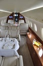 Gulfstream Business Jet Interior Design Royalty Free Stock Photo