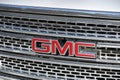 GMC logo on the grill of a pick up truck