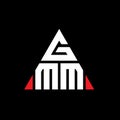 GMM triangle letter logo design with triangle shape. GMM triangle logo design monogram. GMM triangle vector logo template with red Royalty Free Stock Photo