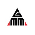 GMM triangle letter logo design with triangle shape. GMM triangle logo design monogram. GMM triangle vector logo template with red Royalty Free Stock Photo
