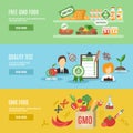 Gmo Banner Set Royalty Free Stock Photo