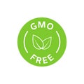 GMO free icon. Healthy organic food concept. No GMO design elements for tags, product packag, food symbol, emblems