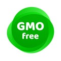 GMO free icon. Vector green non GMO logo sign Royalty Free Stock Photo