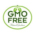 GMO Free Natural Goodness Logo Icon Symbol Royalty Free Stock Photo