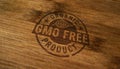 GMO free organic product stamp and stamping Royalty Free Stock Photo