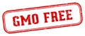 gmo free stamp. gmo free rectangular stamp on white background Royalty Free Stock Photo