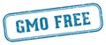 gmo free stamp. gmo free rectangular stamp on white background Royalty Free Stock Photo