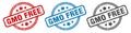 gmo free stamp. gmo free round isolated sign. Royalty Free Stock Photo