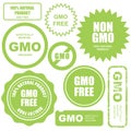 GMO free stamps, stickers and labels