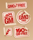 GMO free stickers.