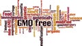 GMO free word cloud Royalty Free Stock Photo