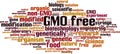 GMO free word cloud Royalty Free Stock Photo